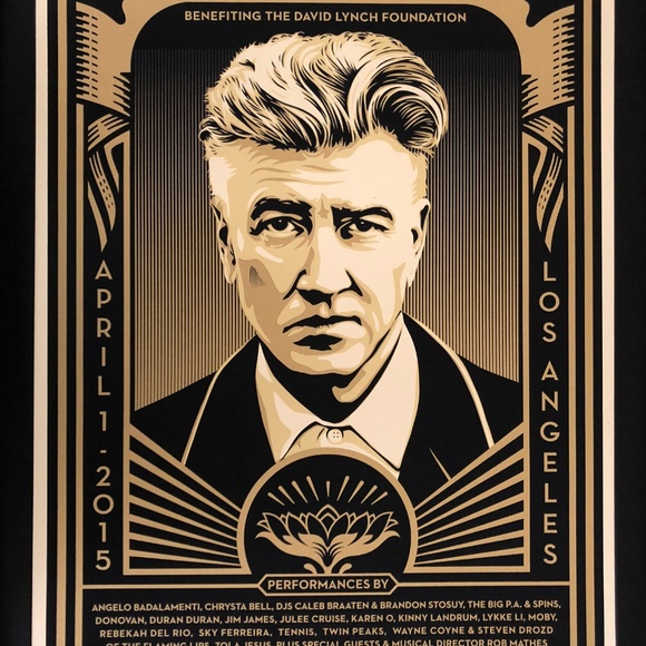 SHEPARD FAIREY DAVID LYNCH SCREEN PRINT SIGNED - Picture 2 of 5